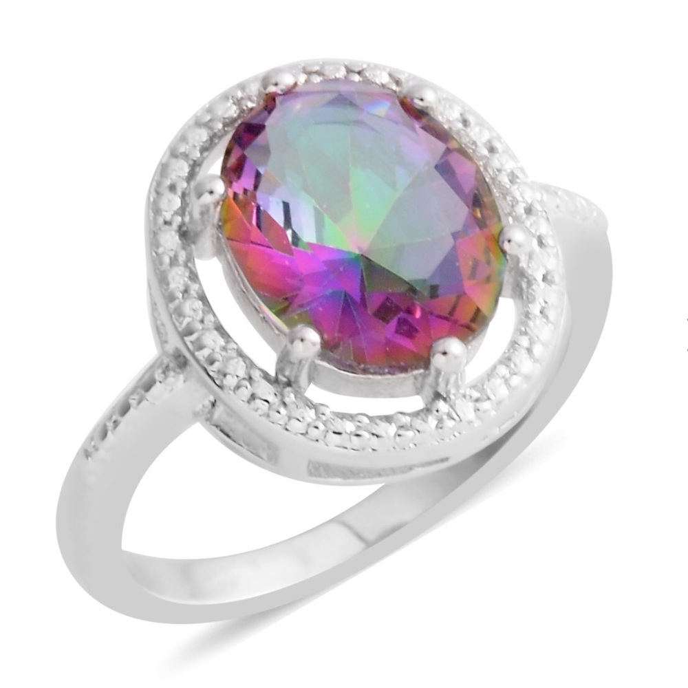 Mystic Topaz CZ ring